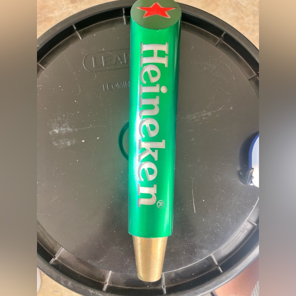 Green and Gold Tap Handle